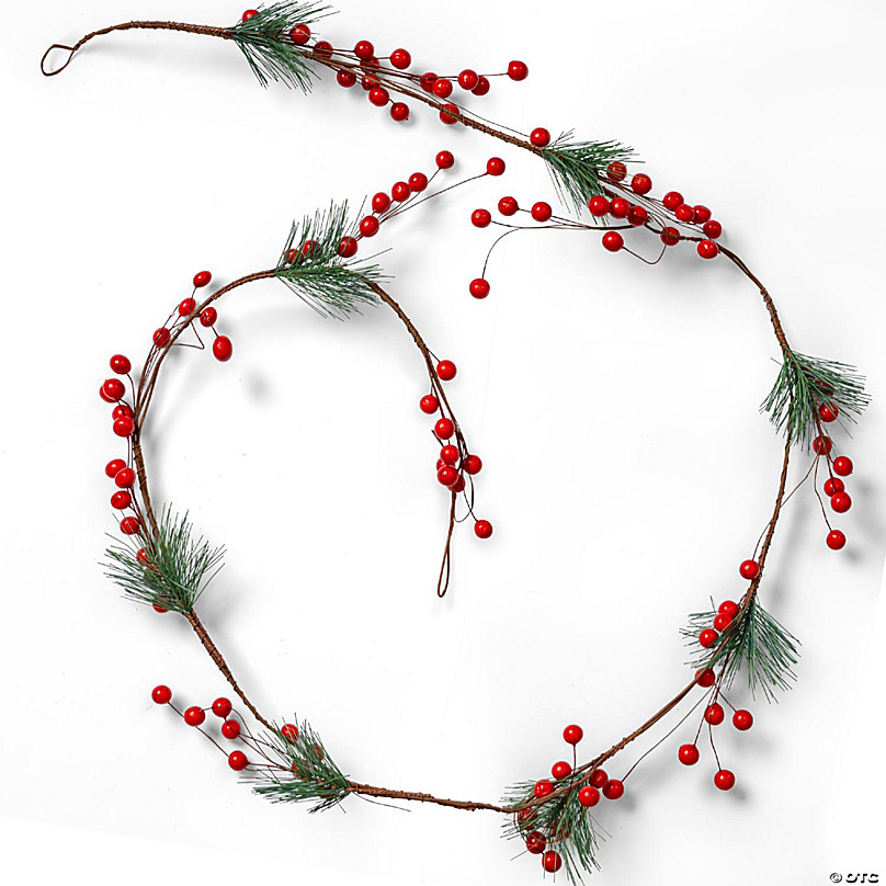 6 Feet Holiday Garland Red Berry Garland Christmas Table Decor, Fireplace  Mantle