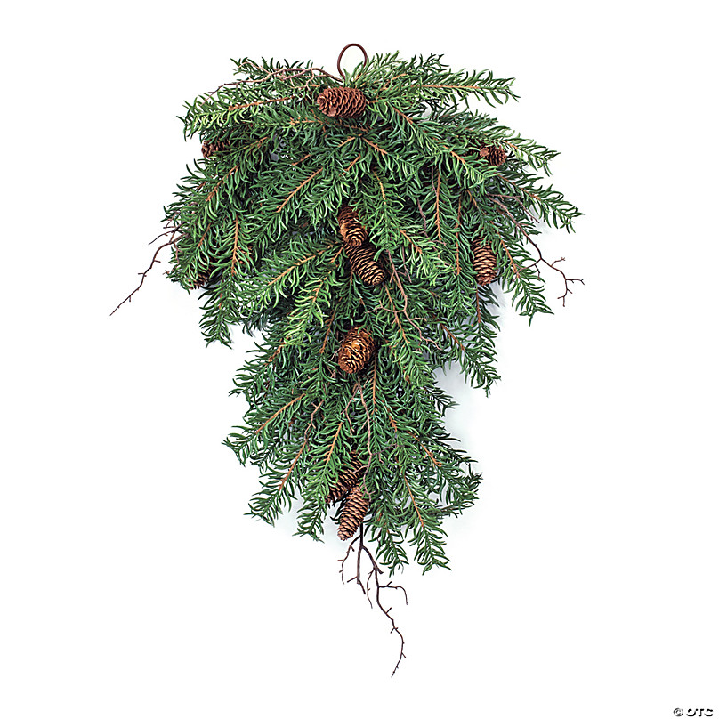 Melrose International Iced Twig Garland with Pinecones 5'L