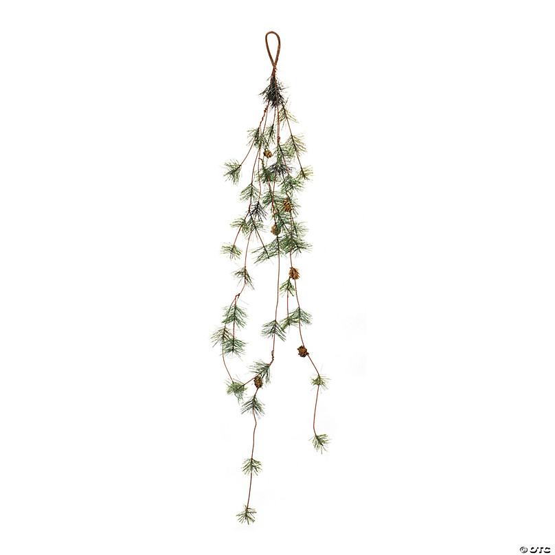 Melrose International Iced Twig Garland with Pinecones 5'L