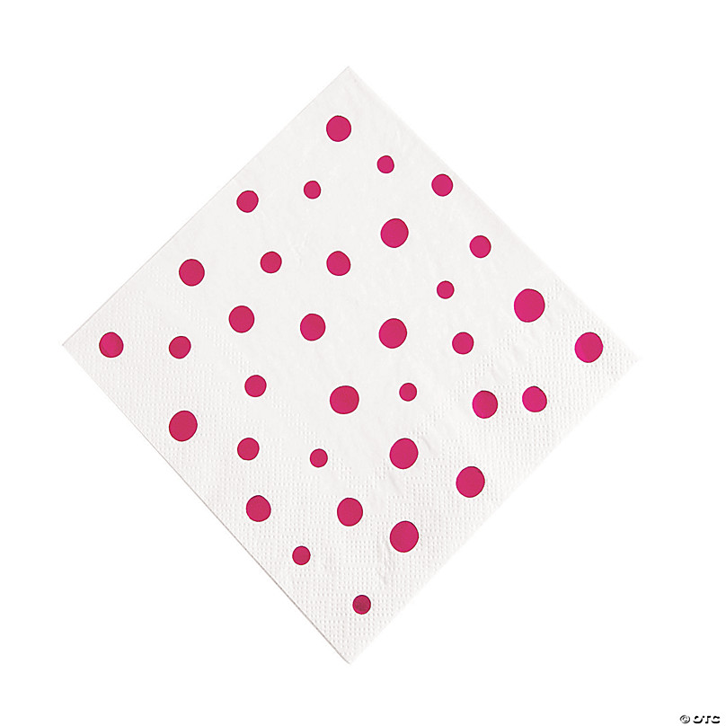 Metallic Gold & Pink Polka Dot Tissue Paper 8ct