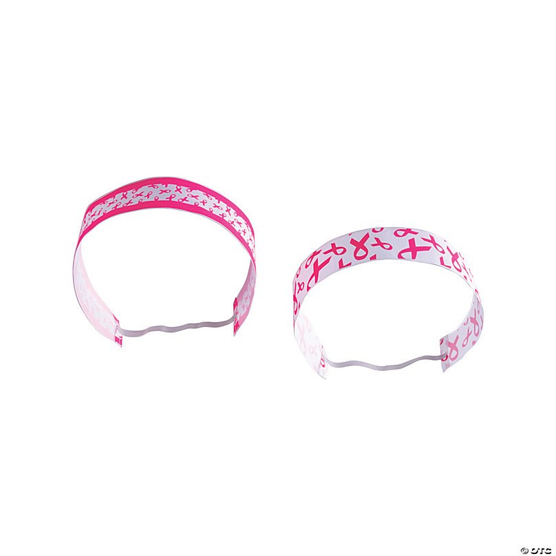 Pink Ribbon Headbands - 6 Pc.