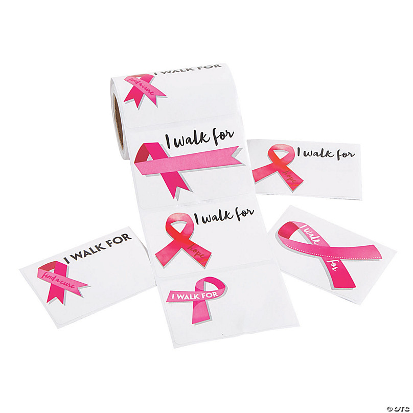  Pink Ribbon Stickers, Official Breast Cancer Awareness