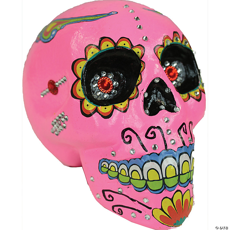 Sugar Skull Wrap Sugar Skull Bow Day of the Dead Bow Halloween Headband Pink Sugar Skull Headwrap