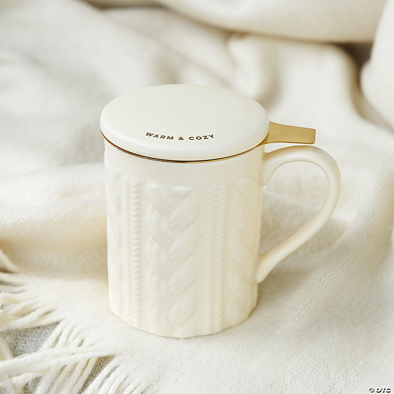 Pinky Up Knit Ceramic Tea Mug and Infuser by Pinky Up