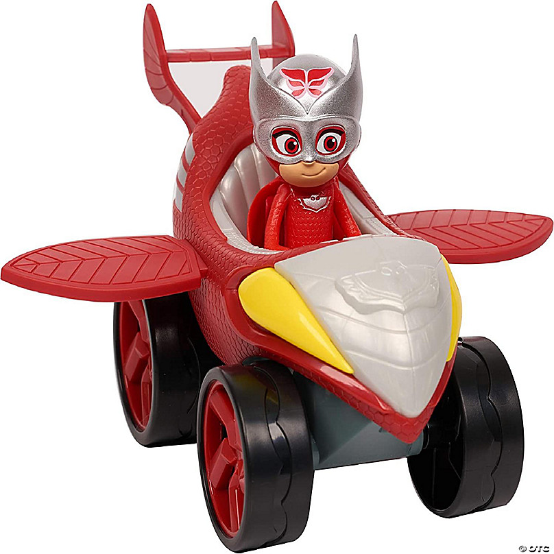 sofa Undtagelse Lim PJ Masks Power Racers Vehicles, Articulated Owlette Figure and Owl Glider,  Red PJ Mask | Oriental Trading