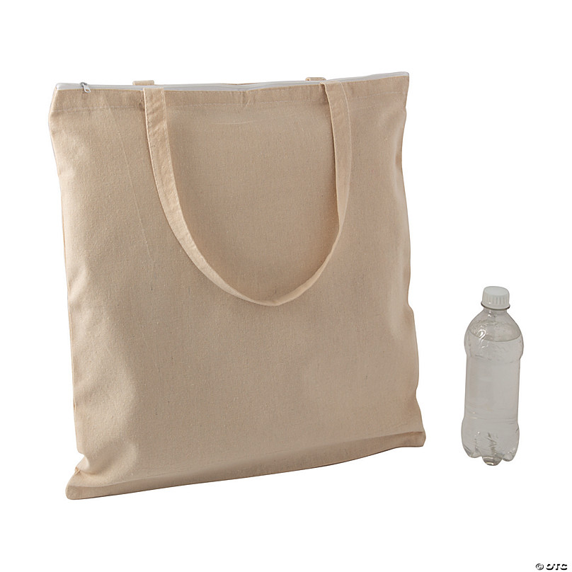 canvas bag with zipper