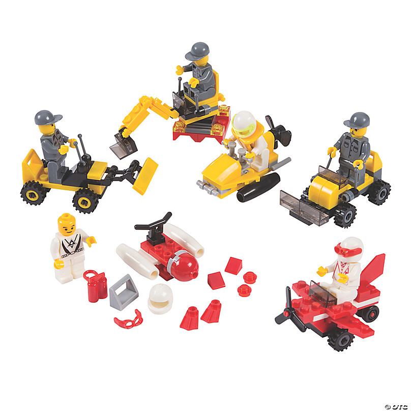 PicassoTiles 8pc Magnet Building Blocks Metro City 8 Vehicle Magnetized Action Figures - Pta24