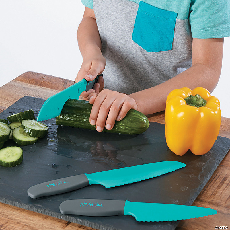 Curious Chef Kid-Safe 3 Piece Knife Set Dishwasher Safe BPA-Free