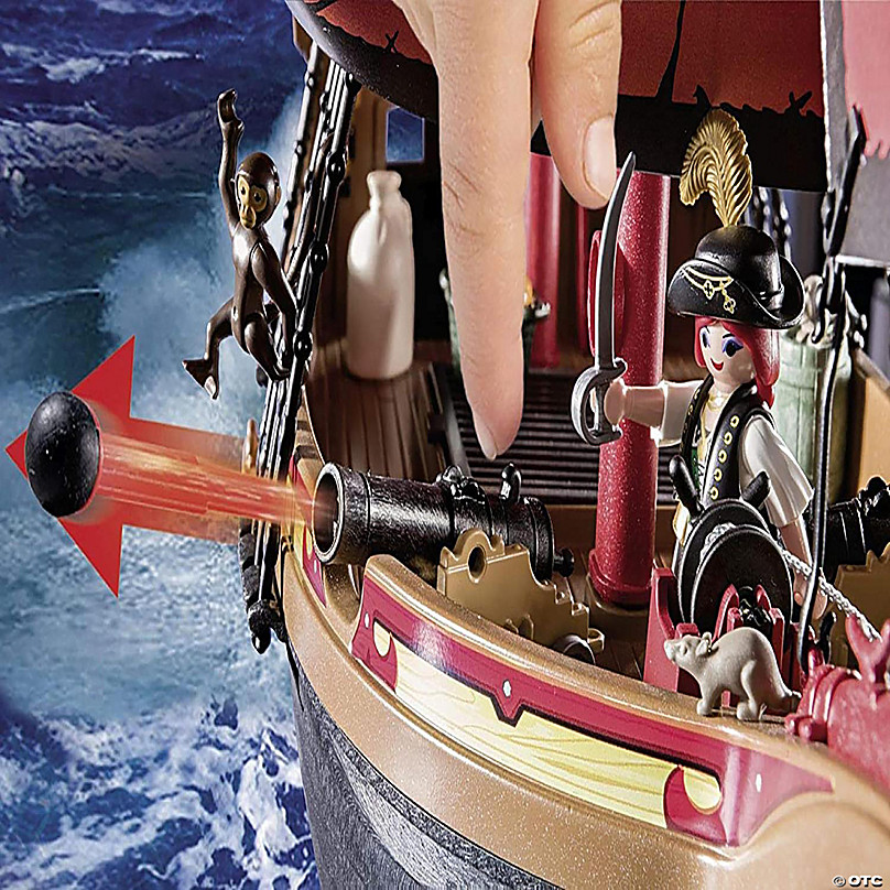 Playmobil Pirates 70411 Skull Pirate Ship 132 Piece Set~14260747 A03 