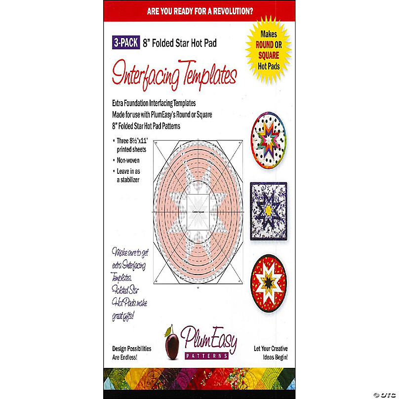 PlumEasy Patterns Interfacing Template HotPad 3pc