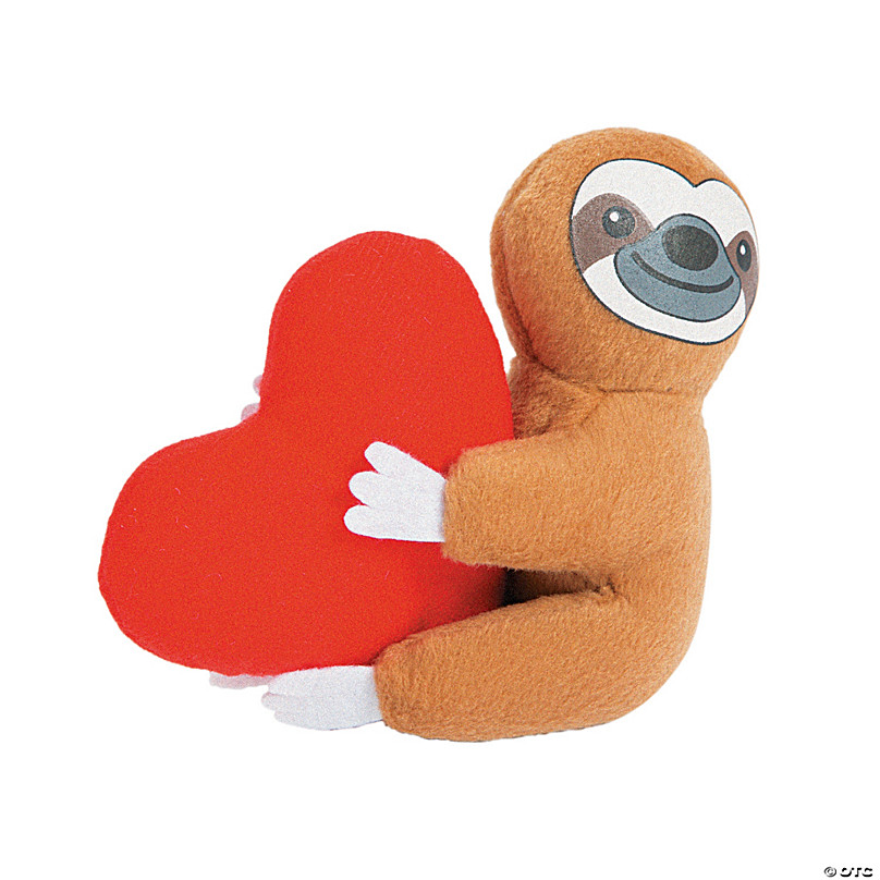 sloth valentine plush
