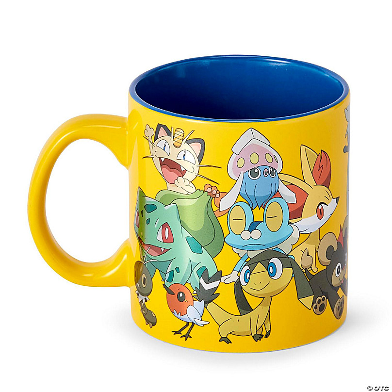 Pokemon Ceramic Mug Set of 4: Molded Pokeballs, Pikachu, XY