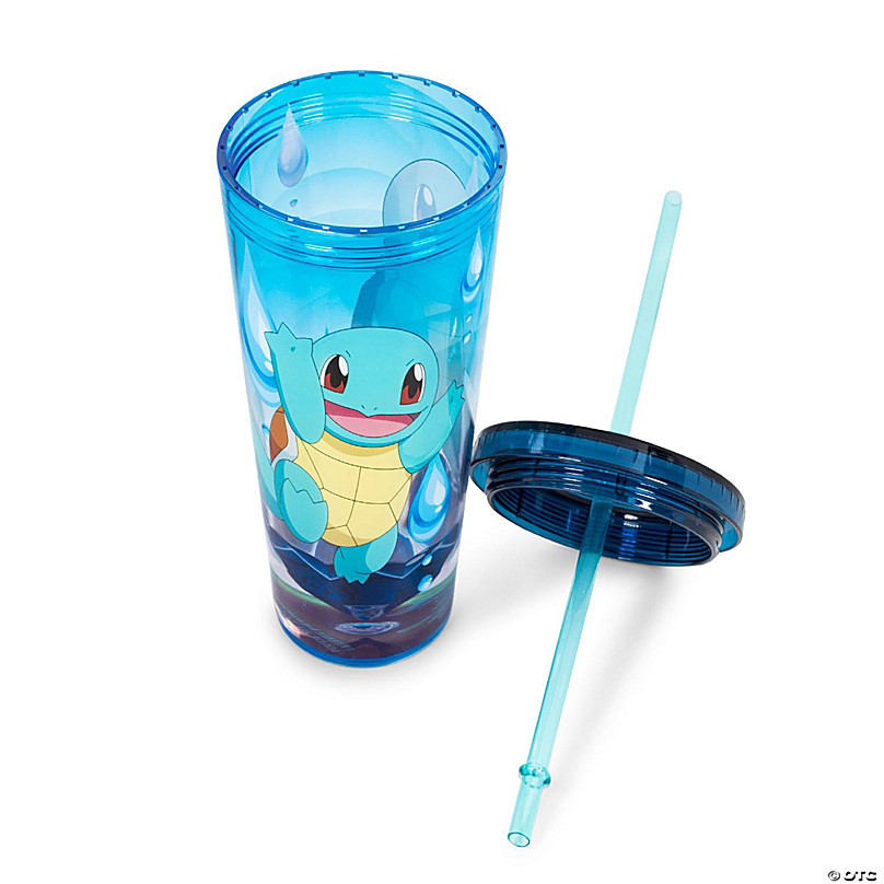 Pokemon Squirtle 16oz Plastic Carnival Cup Tumbler with Lid and Reusable  Straw