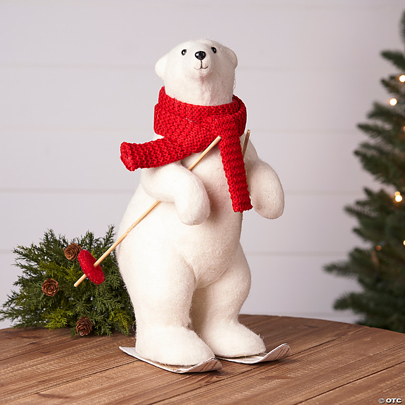 Bucilla White Polar Bear Felt Christmas Tree Ornaments KIT (Set of