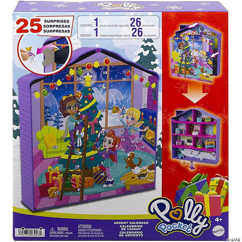 Polly Pocket Advent Calendar Winter House Design with 8 Rooms 25