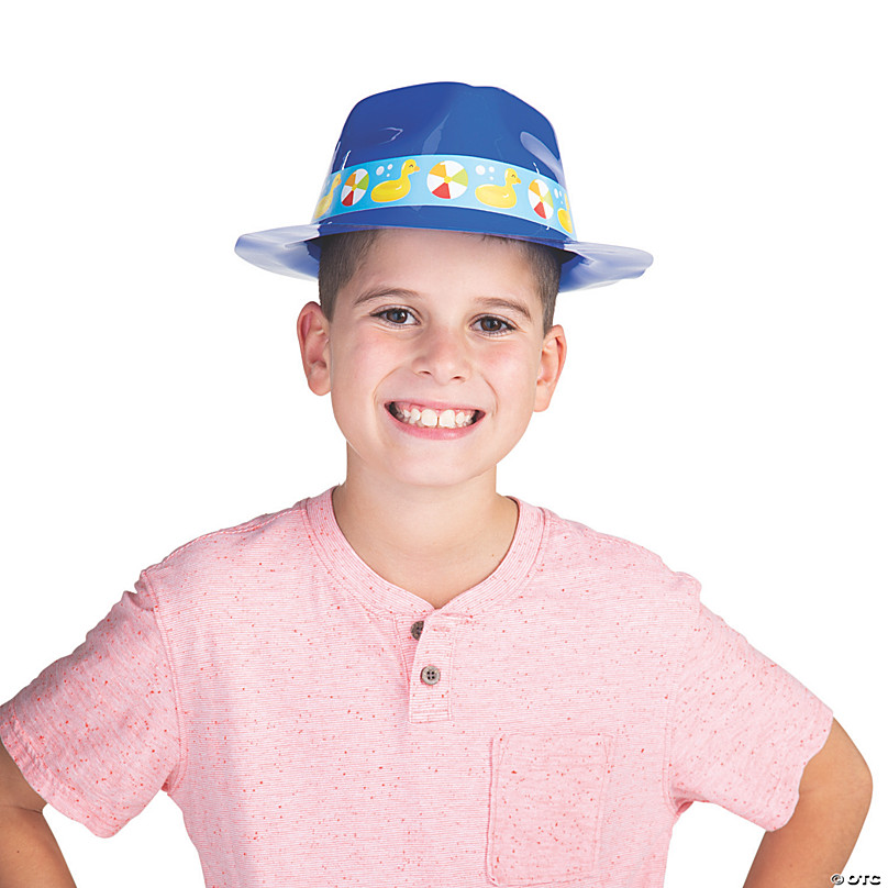Pool Party Fedora Hats - 12 Pc.