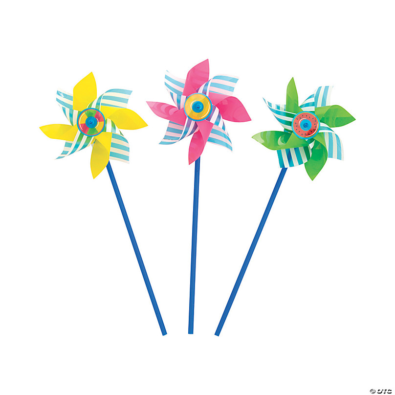 Handy Party Favors Pool Decoration Beach-Themed Birthdays Classic Gift Ideas 22Pcs Pink Purple Paper Fans Pinwheels Windmills with Stick for Summer 