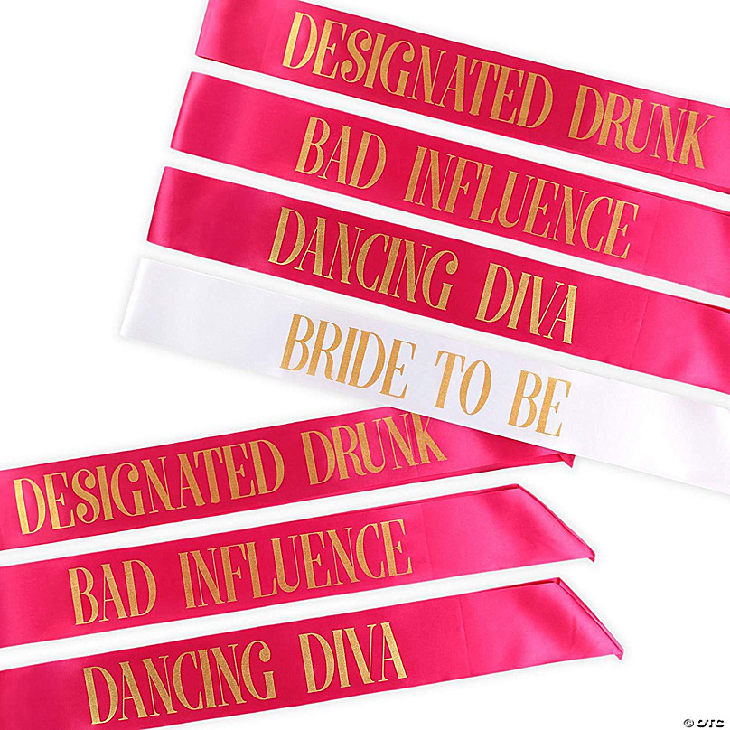 Set of 4 Diva Straws, Bachelorette Party Supplies