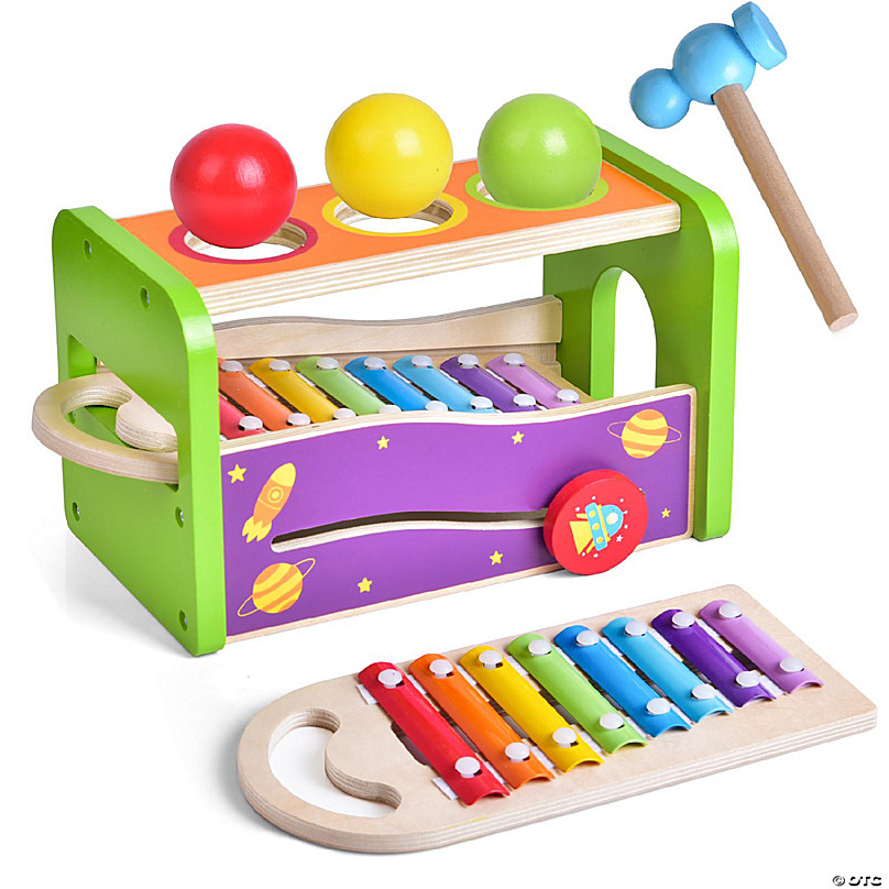 PopFun-Wooden Pound and Tap Musical Bench