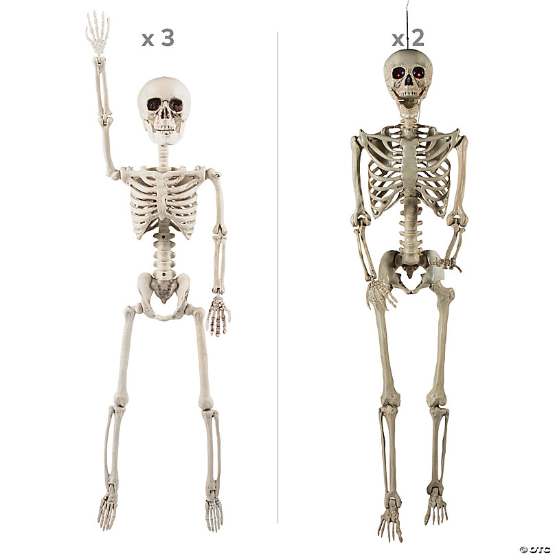 5 Ft. Life-Size Posable Skeleton Halloween Decoration | Oriental Trading