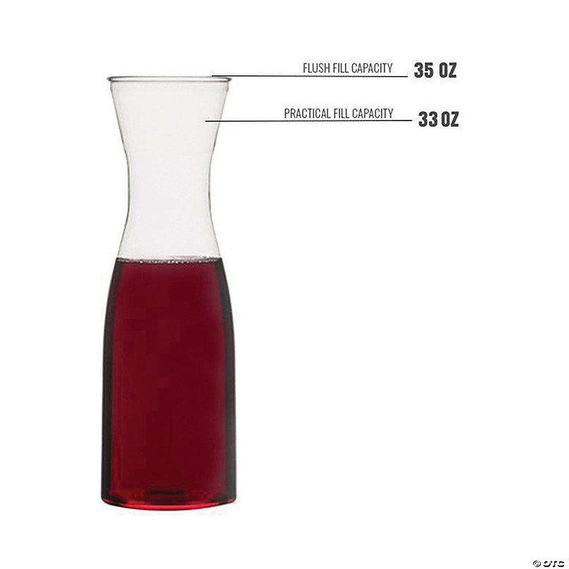 GET BW-1025-CL 10 oz. Customizable Polycarbonate Wine / Juice Decanter with  Lid