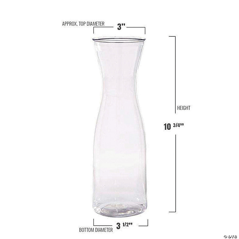 Personalized 12 oz.Plastic Disposable Wine Carafe