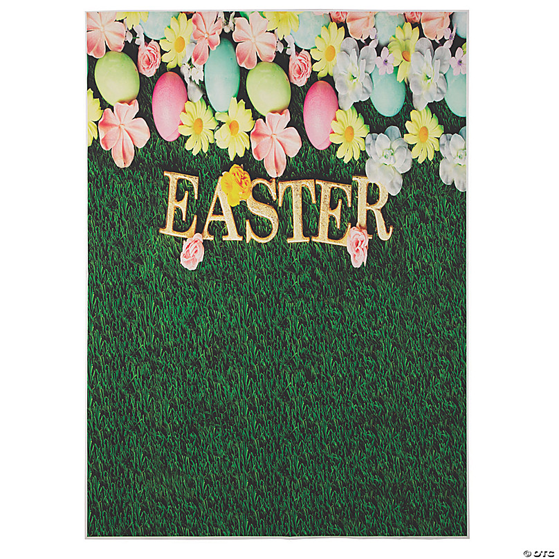 6x9ft Happy Easter Backdrop Bunny Easter Eggs Backdrops for Photography Toy Bunny Haystack Background Lawn Backdrops for Photography Photo Shooting Booth Studio Video Props 