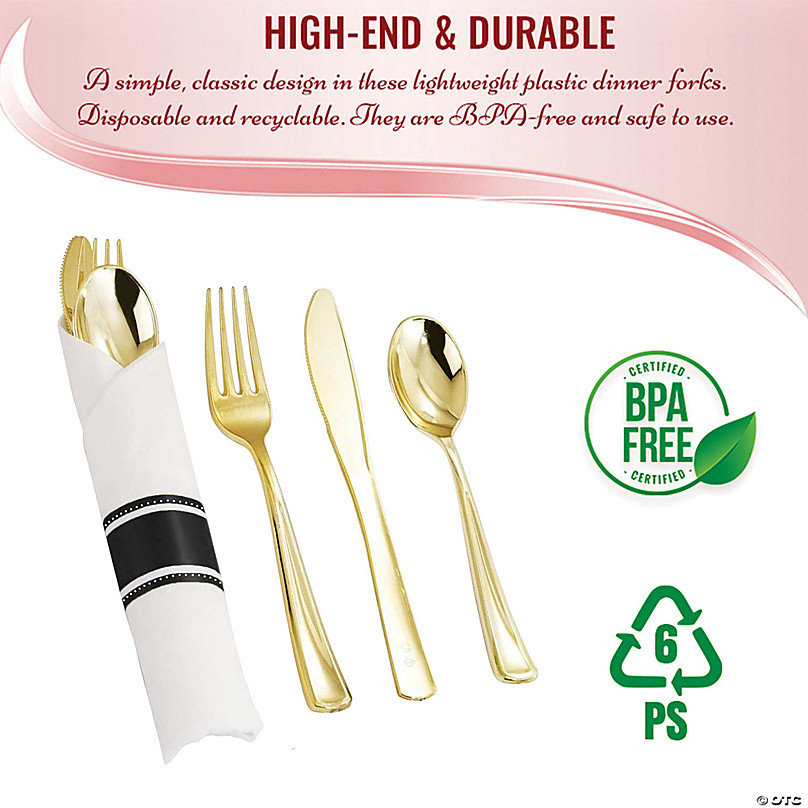 https://s7.orientaltrading.com/is/image/OrientalTrading/FXBanner_808/premium-gold-plastic-cutlery-in-white-napkin-rolls-set-napkins-forks-knives-spoons-and-paper-rings-100-sets~14109027-a03.jpg