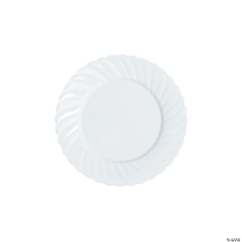 10 Premium Plastic White Plates - 10PC