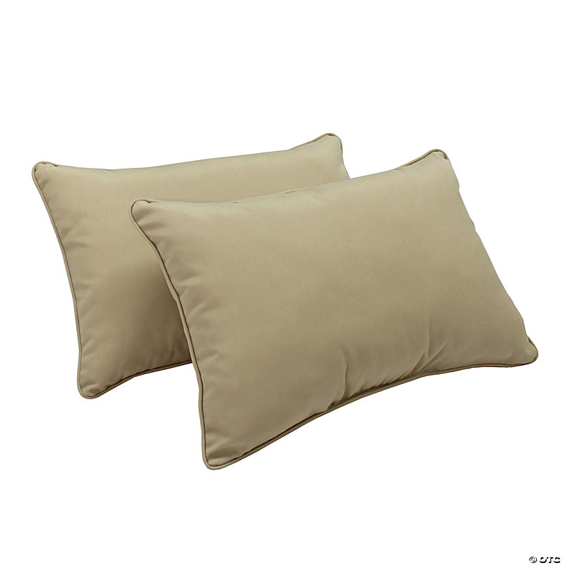 2pk 16 Sunbrella Outdoor Throw Pillows Gray