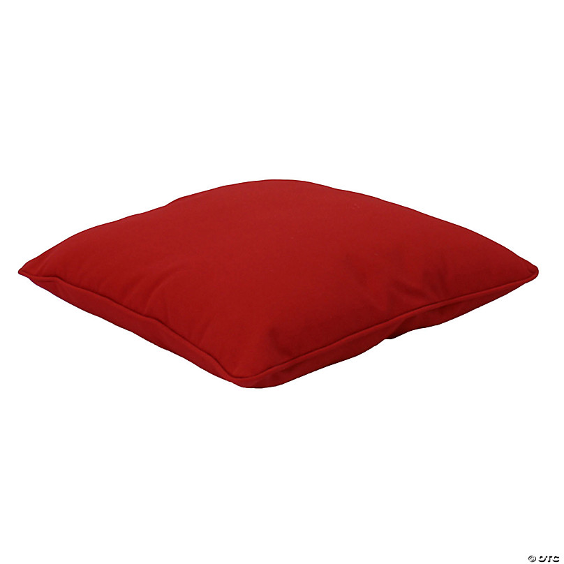 Presidio 18x 18 Square Indoor/Outdoor Pillow with Piping, 2-Pack - Red