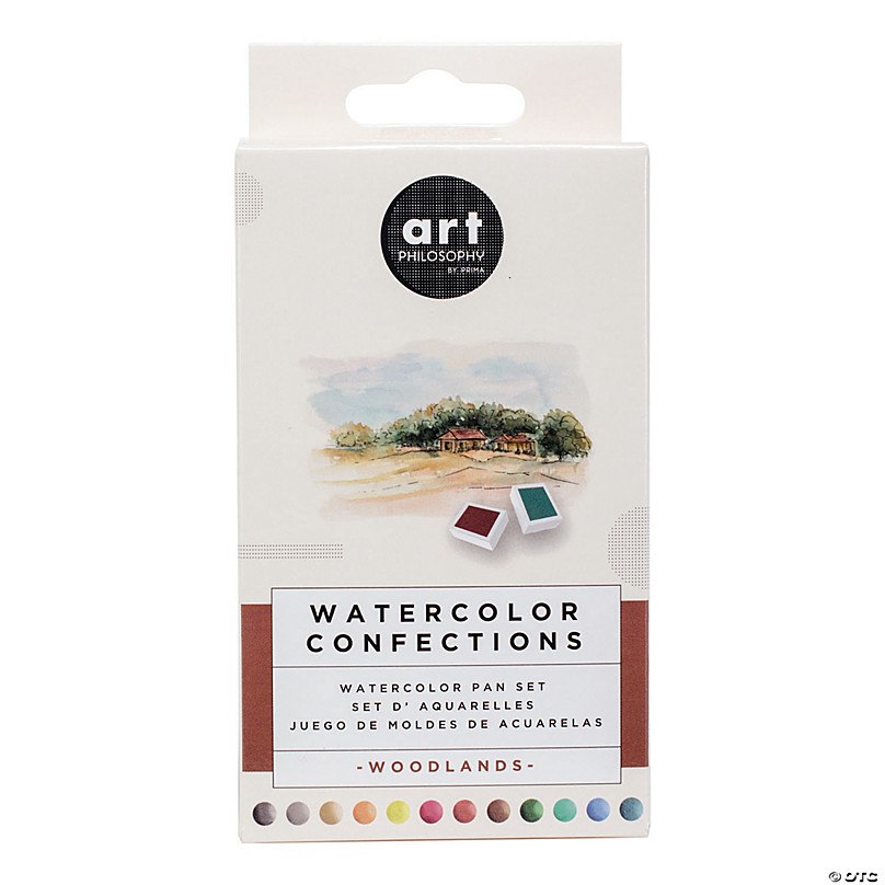 Prima Watercolor Confections Watercolor Pans - Woodlands, 12/Pkg | Oriental  Trading