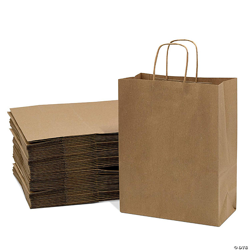 School Smart Paper Bag, Flat Bottom, 7 X 13 Inches, White, Pack Of