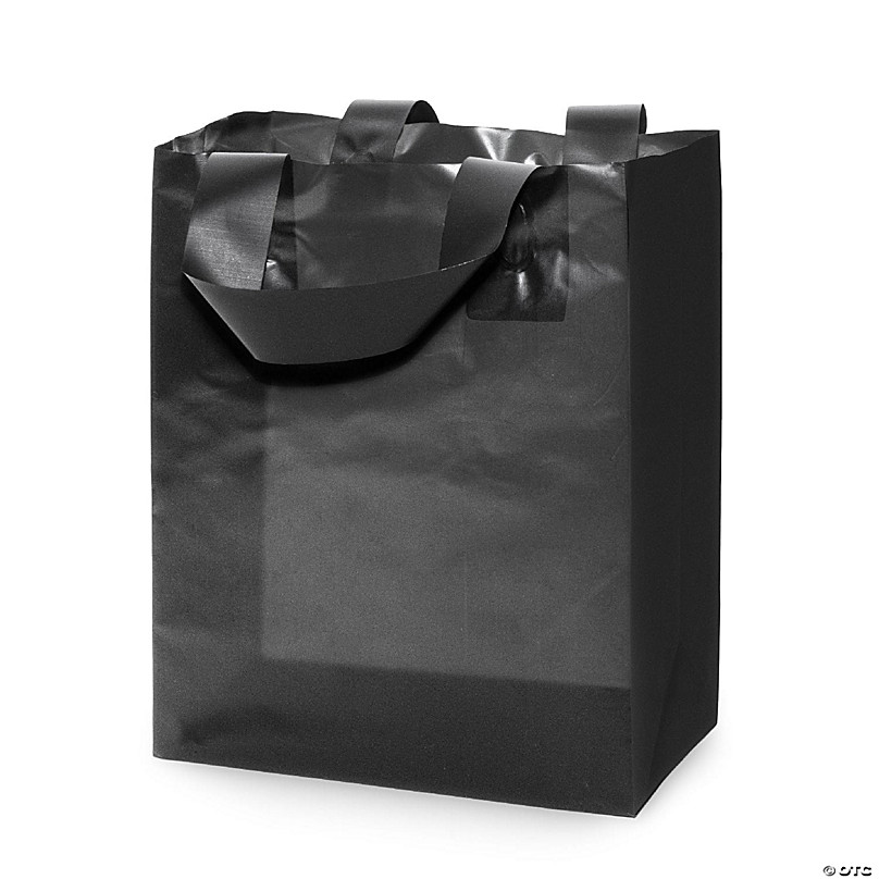 Prime Line Packaging Plastic Bags with Handles, Black Frosted Gift Bags  Bulk 16x6x12 50 Pack 