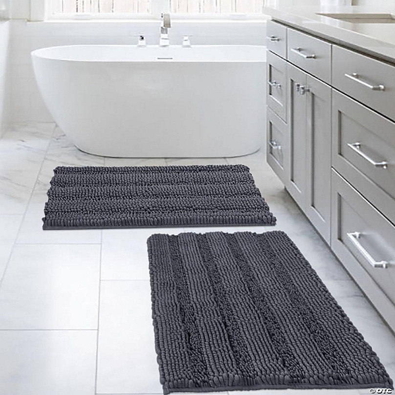 https://s7.orientaltrading.com/is/image/OrientalTrading/FXBanner_808/primebeau-striped-bath-rugs-for-bathroom-anti-slip-bath-mats-soft-plush-chenille-shaggy-mat-gray-20-x-32-plus-17-x-24~14253171.jpg