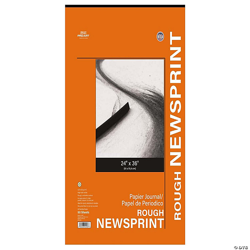 Pro Art Newsprint Paper Pad - Rough - 24 x 36 in. - 50 Sheets