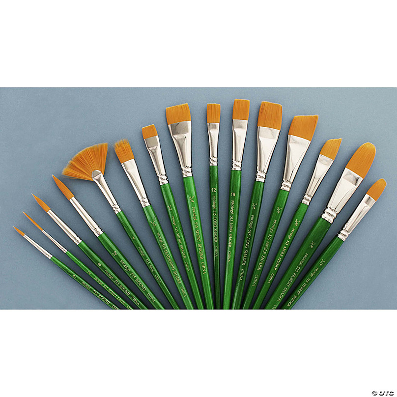 Assorted All Media Taklon Beginner Art & Craft Brushes 15pc Value