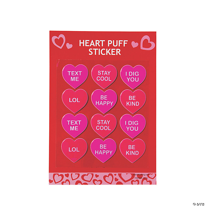 Heart Stickers  Oriental Trading Company