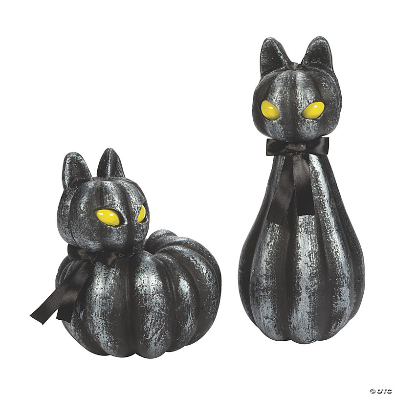 KSA 32 Light Up the Night Lighted and Animated Black Cat Halloween Decoration 