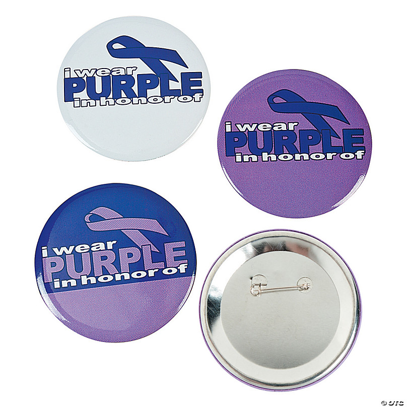 Purple Awareness Ribbon Buttons Oriental Trading