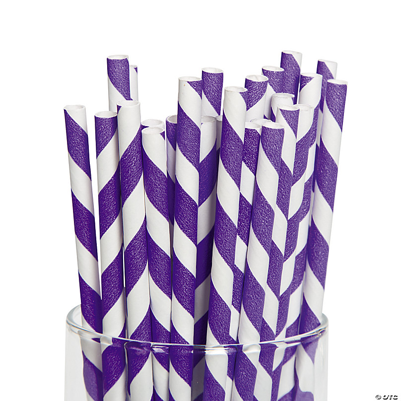 Solid Purple Paper Straws  Bulk Purple Paper Drinking Straws, Cake Pop  Sticks - Sweets & Treats™