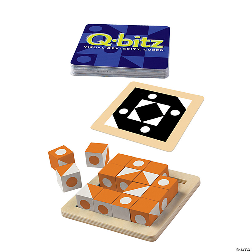 Q-Bitz Solo Dice Game - Mindware Dice/Puzzle Game - 2014 Metal Tin Box-ic28