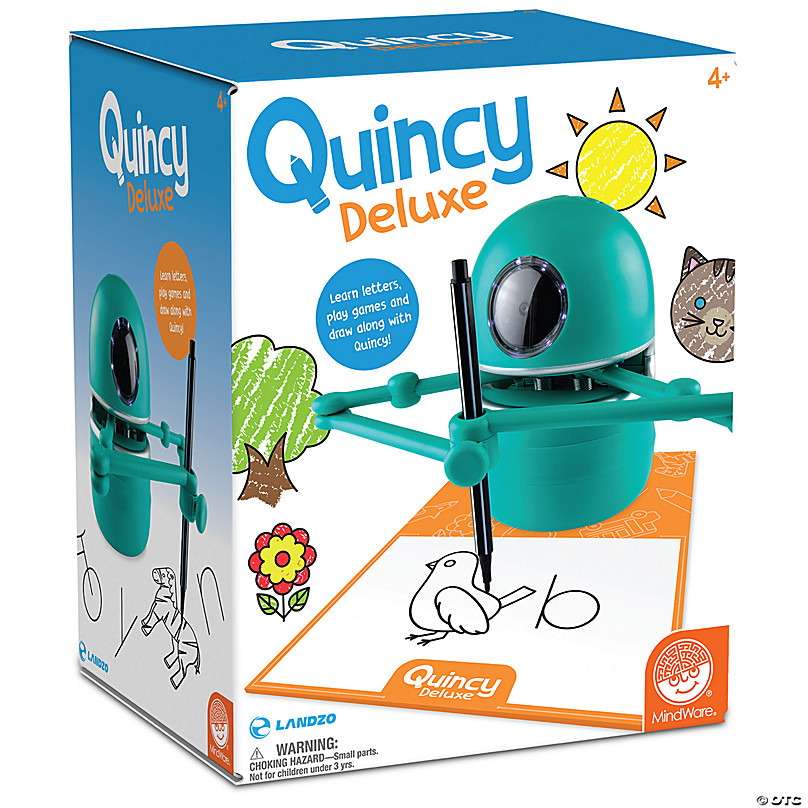 With Corporation Drawing Robot Quincy LZ001 Plastic USB rechargeable Blue  New