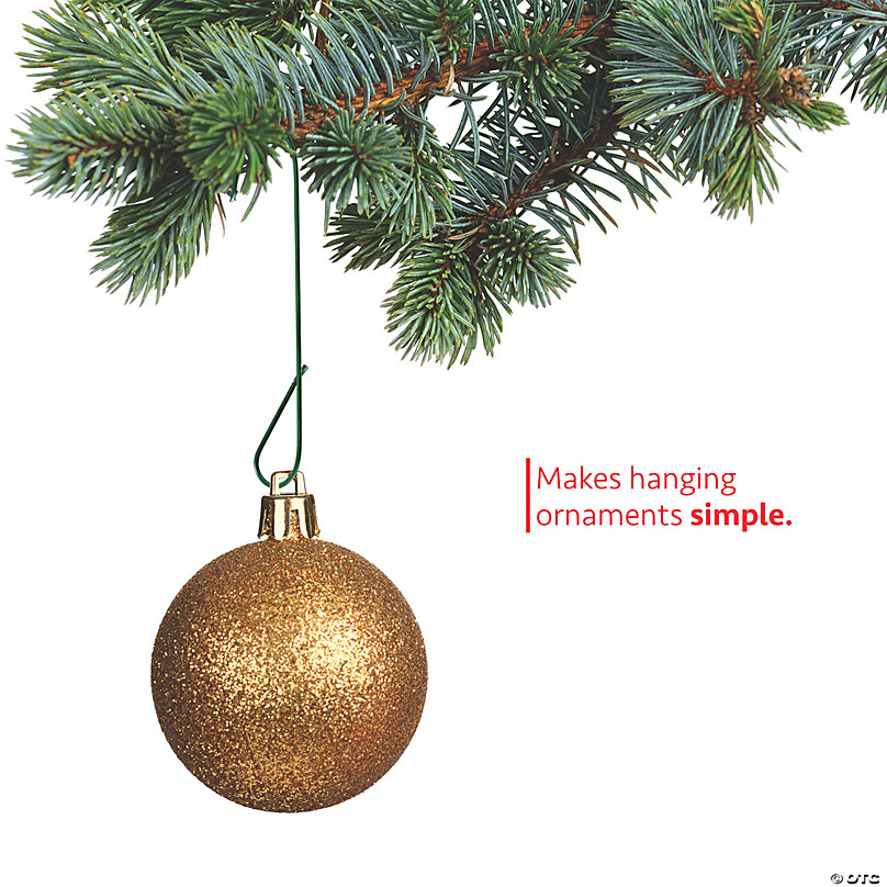 Pangda Christmas Tree Hooks Green Ornament Hooks Mini Hangers for Christmas Tree