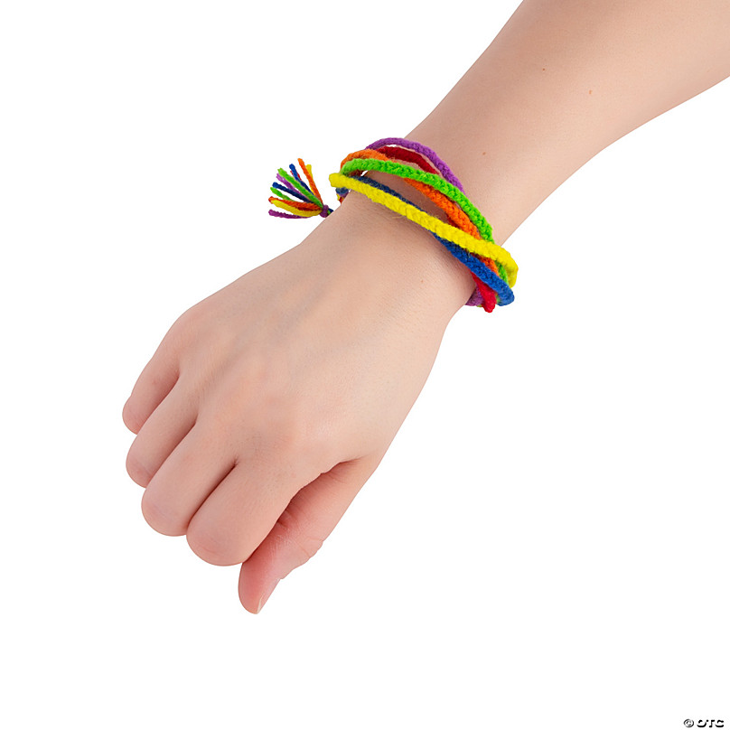 1-12 Gymnastics rainbow adjustable friendship bracelet & gift bags party  favours