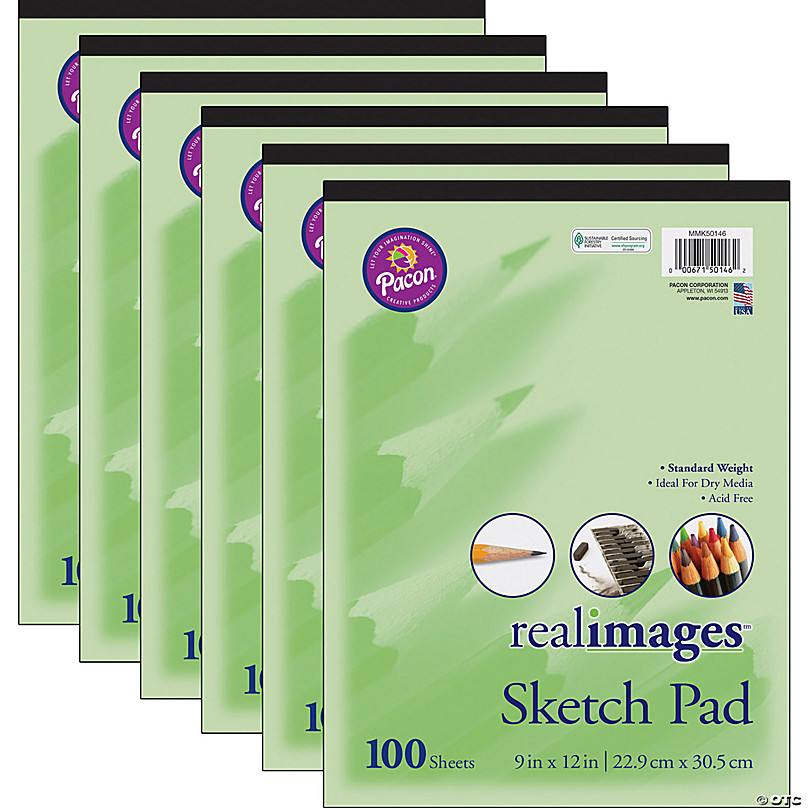 Roaring Spring Paper Products Sketchbook, 9 x 12, 30 Sheets, Pack of 6
