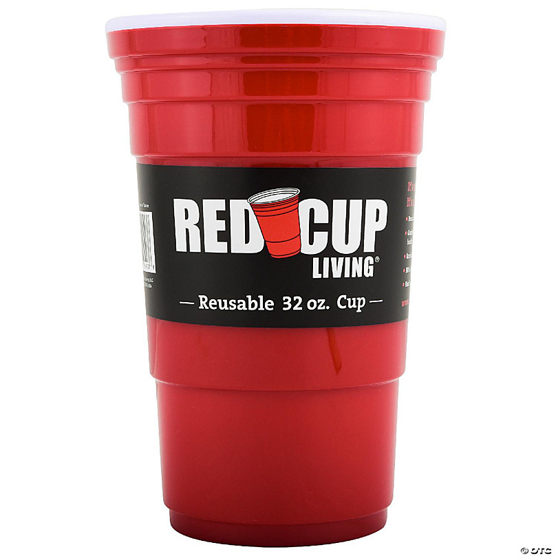 Red Cup Living 32 oz Cup, Reusable Red Party Cups - Extra Sturdy Big Red Plastic  Tumbler
