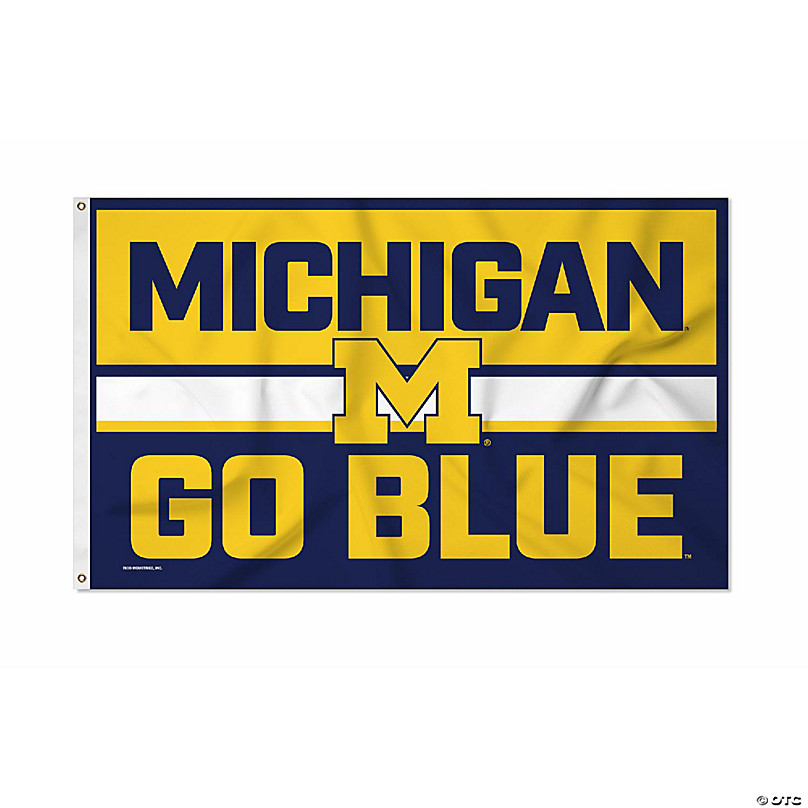 Michigan Wolverines 3x5 FT Flag Man Cave Logo Banner Football NCAA FREE  Shipping