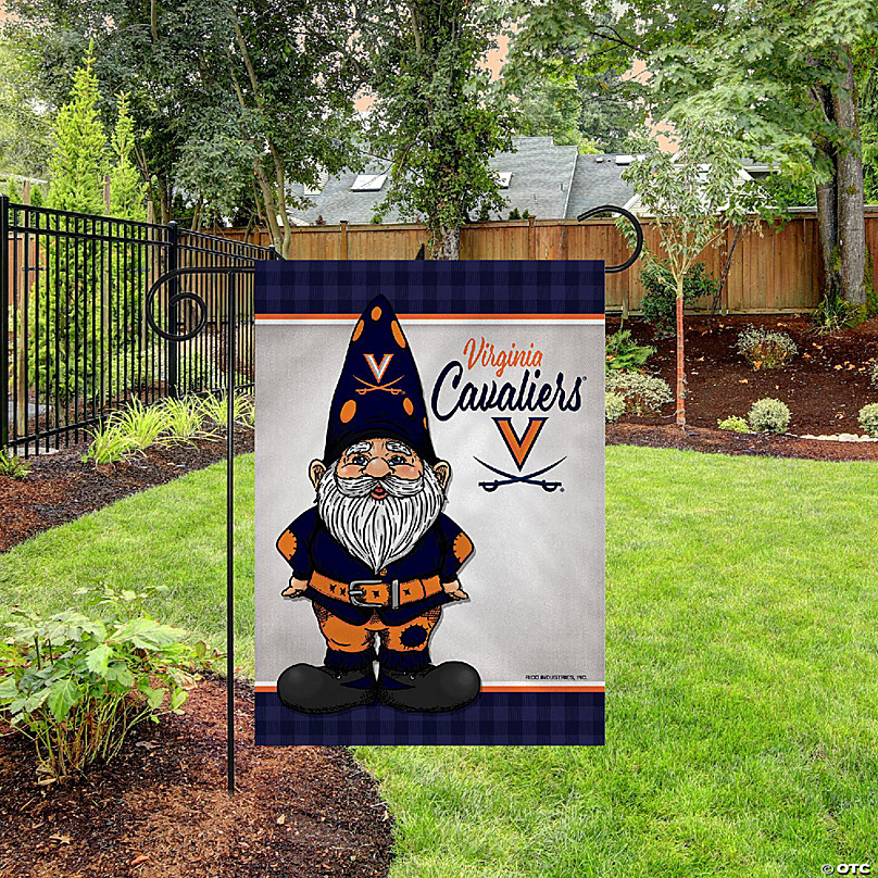 Rico Industries NCAA Virginia Cavaliers Gnome Spring 13 x 18 Double Sided Garden  Flag