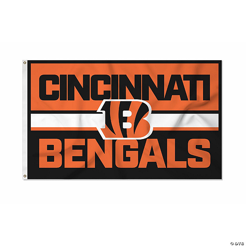 Rico Industries NFL Football Cincinnati Bengals Bold 3' x 5' Banner Flag  Single Sided - Indoor or Outdoor - Home Décor